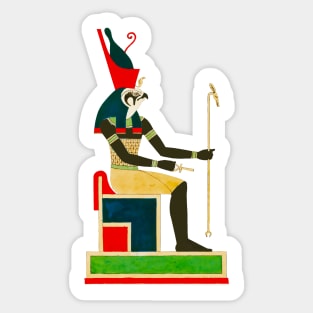 Horus Gods of Egypt colorful vintage drawing Sticker